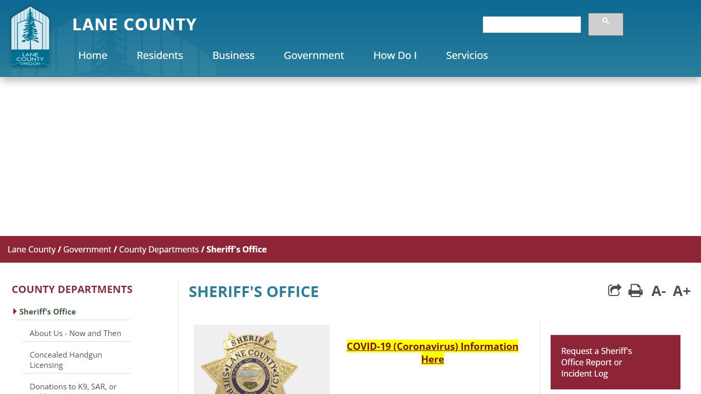 Sheriff's Office - Lane County